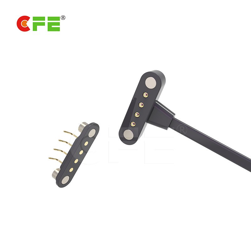 4pin magnetic cable connector on wearable smart band and smart watch