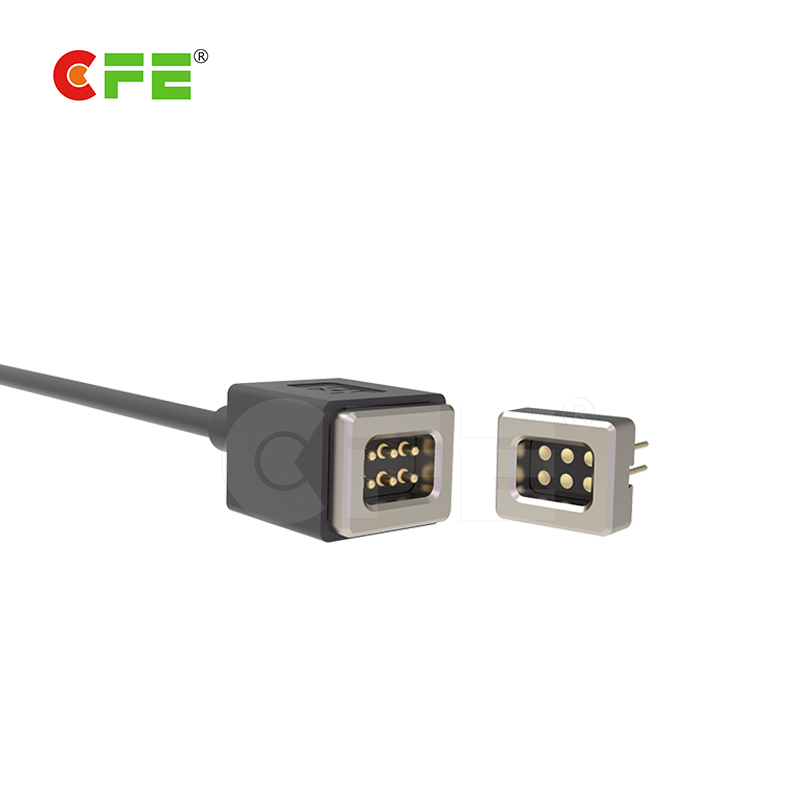 6pin square type magnetic charging cable