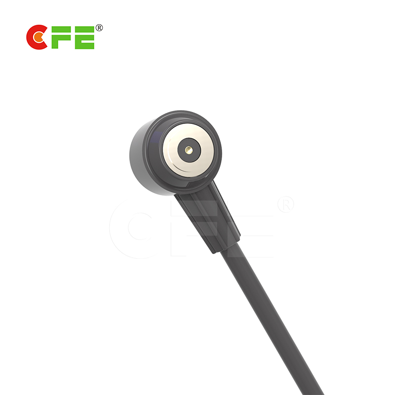 Round type pogo pin charging cable connector