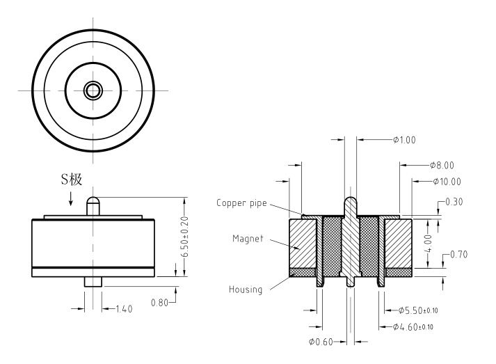 圓形公母磁吸式充電線 平板電腦磁吸充電器