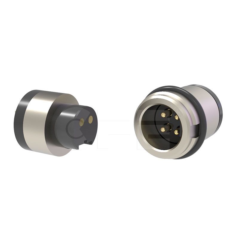 Male and female magnetic pogo 4 pin for bluetooth earphone