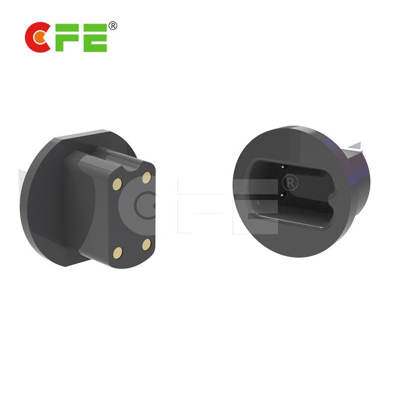 Round DC magnetic connector power charge for safe